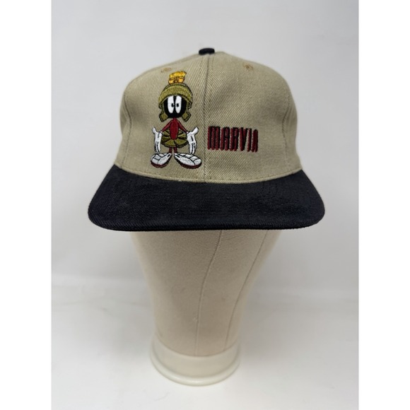 Warner Bros. Studio Store Other - Vintage 1996 Warner Bros Marvin the Martian Hat Khaki Black Made in USA Medium
